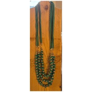 Elegant Faux Turquoise Beaded Necklace 20"